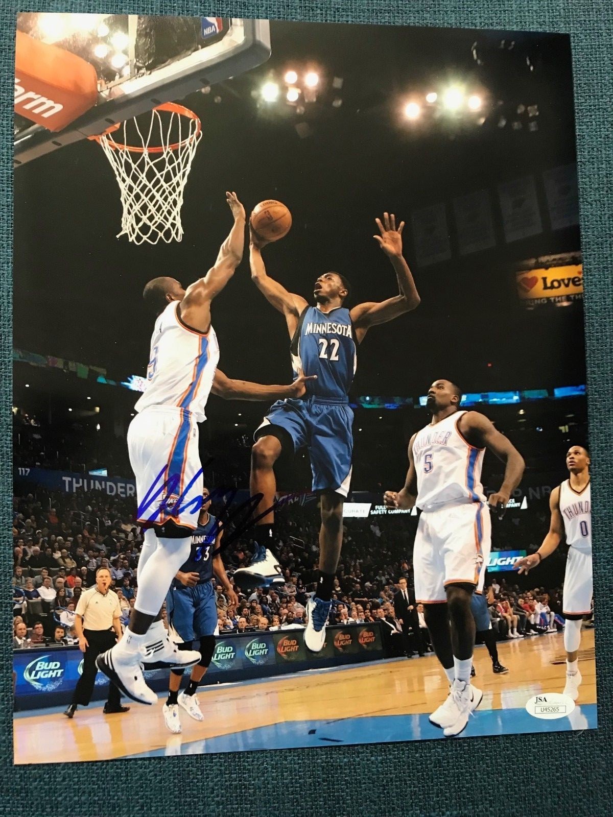 Minnesota Timberwolves Andrew Wiggins Autographed Signed 11x14 Photo JSA COA #1 