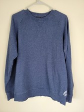 Reebok Classic Crew Blue Fleece Sweatshirt Mens Unisex M