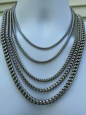 Men's Franco Chain Stainless Steel Necklace BEST QUALITY! 18-30" 3-8mm HEAVY!