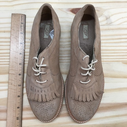 UGG Shoes Womens 5.5 Bernett Dress Kiltie Lace Up Oxford 1004305 Brown Leather - Picture 8 of 22