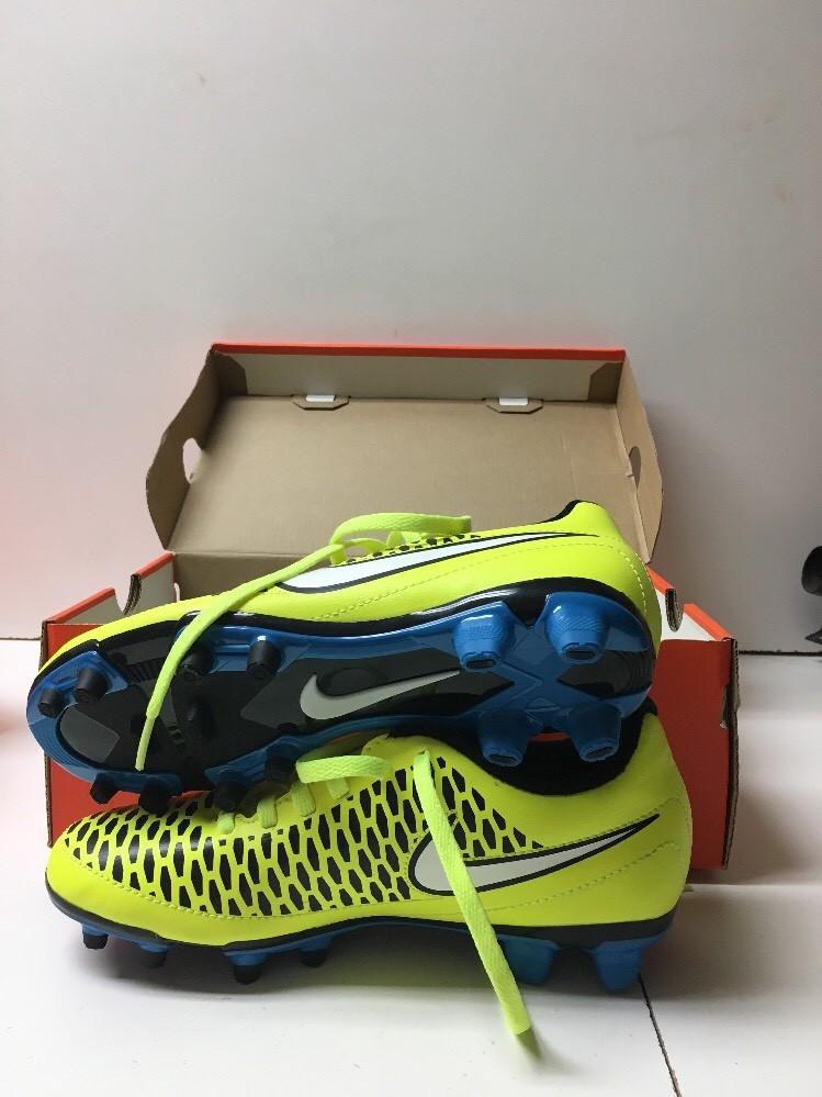NEW Nike 658570-700 Magista Neon Yellow/Blue Soccer Cleats