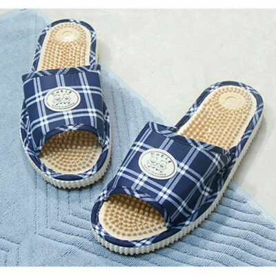 Mens Reflexology Acupressure Slipper / Scuff Foot Massager Home Shoes