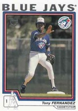 TONY FERNANDEZ TOPPS RETIRED SIGNATURE EDITION BASE BLUE JAYS YANKEES #108 2004