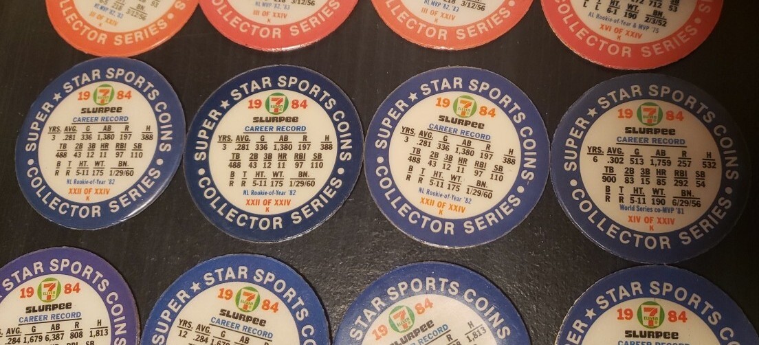 Vintage 7-11 Slurpee MLB Baseball Coin Discs Lot: X20 Major
