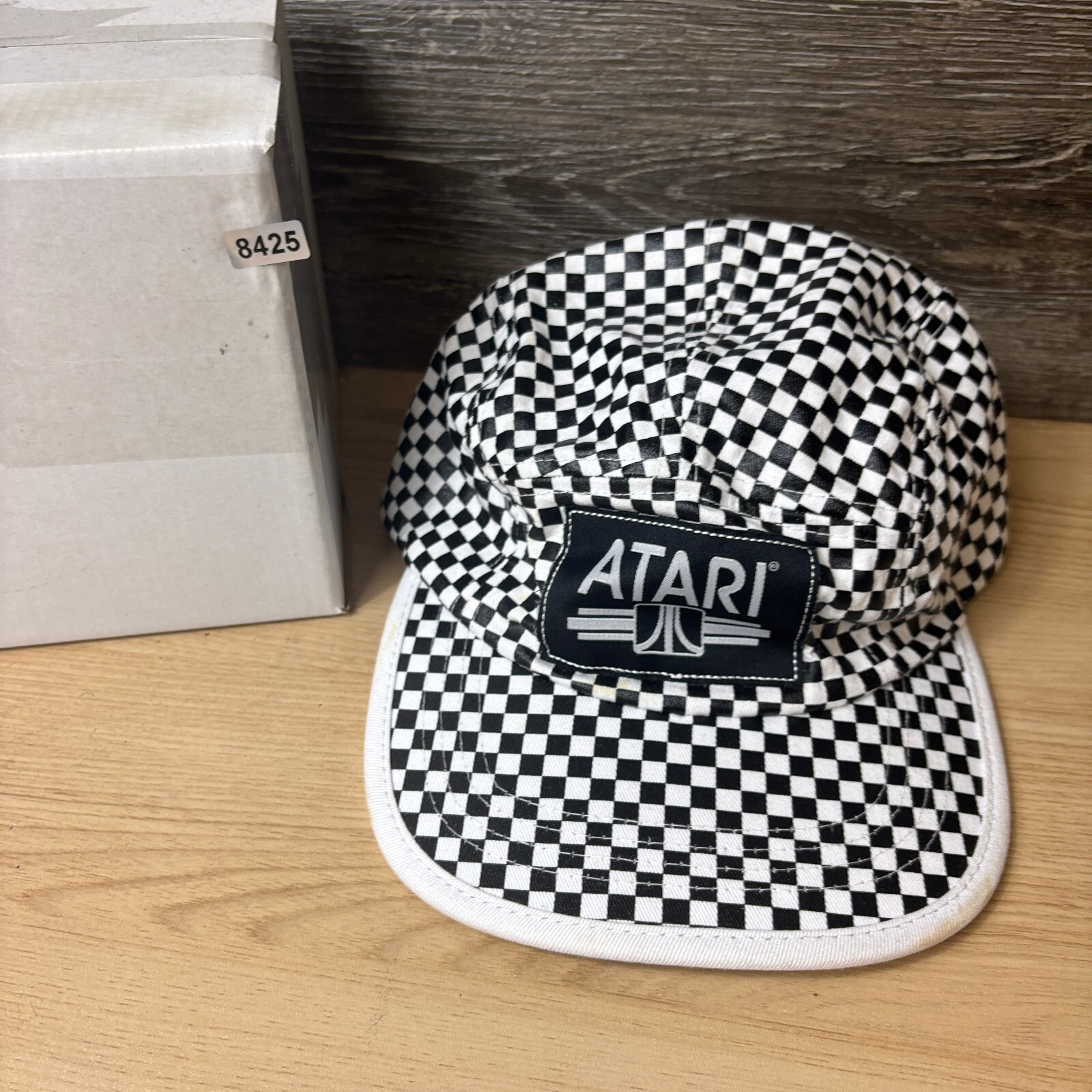 Atari Hat Cap Strap Back Black White Panel Checke… - image 10