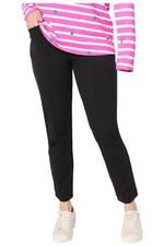 Denim  Co. Women's Any Day Solid Duo Stretch Ankle Pant Black