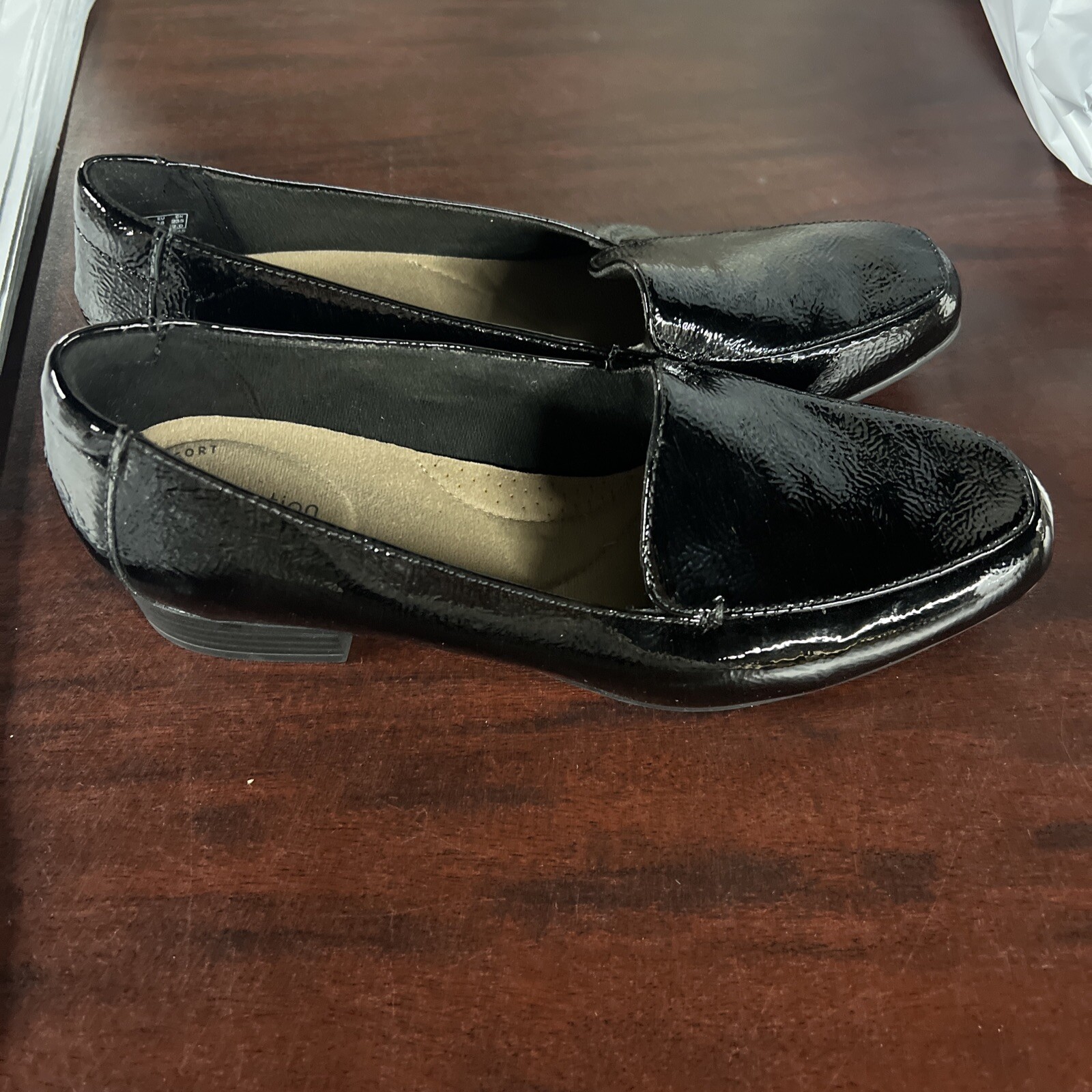 Clarks Women’s Black Patent Shoes Size 7.5 W ,B37 eBay