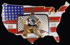 85-86 Unique Pins Limited Edition USA MAP Chicago Blackhawks #164 Metal Pin — photo 1