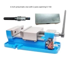 Pneumatic Precision Flat Jaw Pliers Angle Fixed Bench Vice Fast Clamping