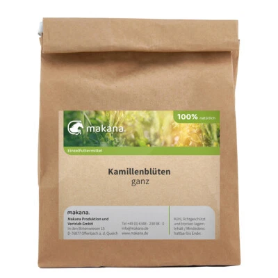 Makana Kamillenblüten für Tiere, ganz, 500 g Tüte