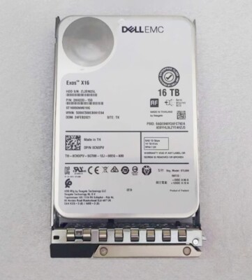 0CNXPV For Dell 16TB 7.2K RPM 512e SAS 3.5'' 12Gbps Hard Drive ST16000NM010G HDD