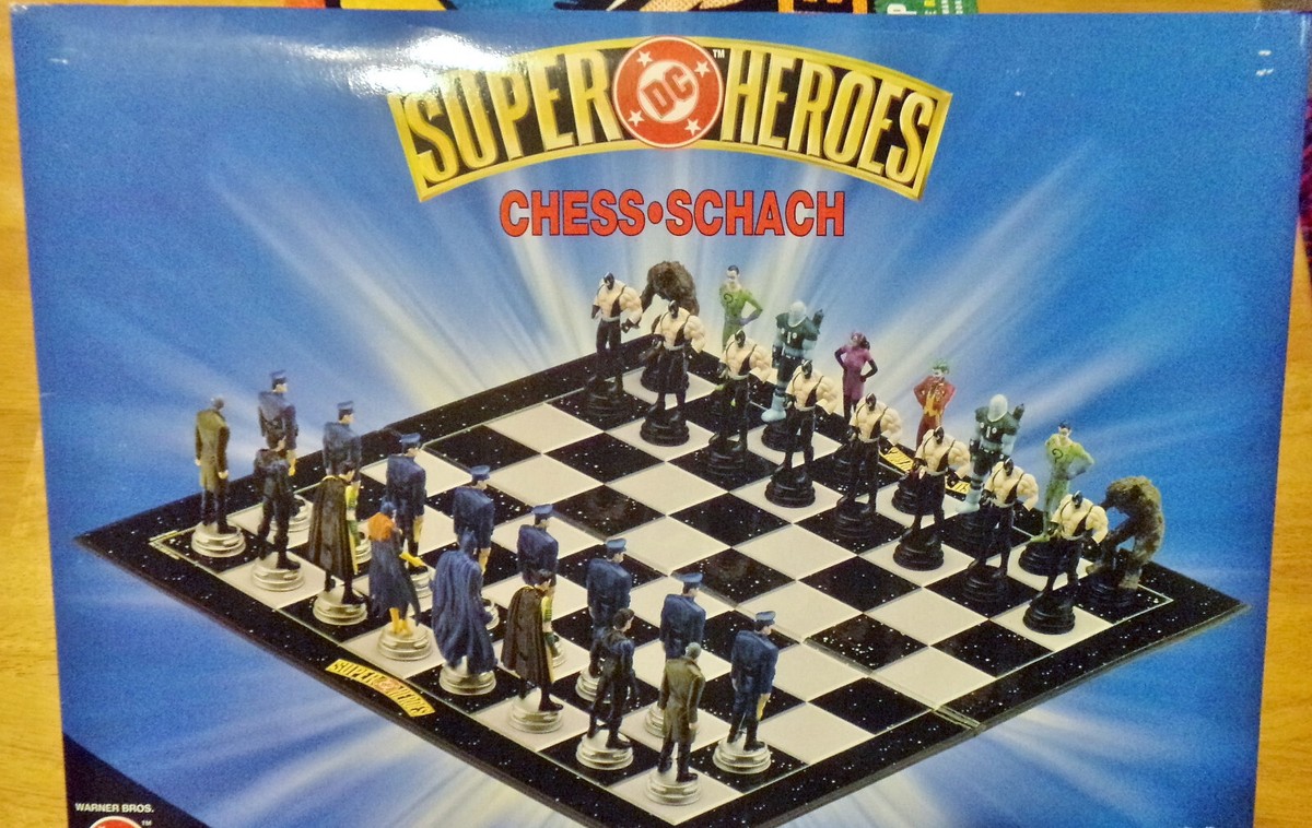 SUPER HEROES CHESS SCHACH スーパーヒーローズ チェス DC Superheroes Schach Complete Batman Chess Set VERY RARE | eBay