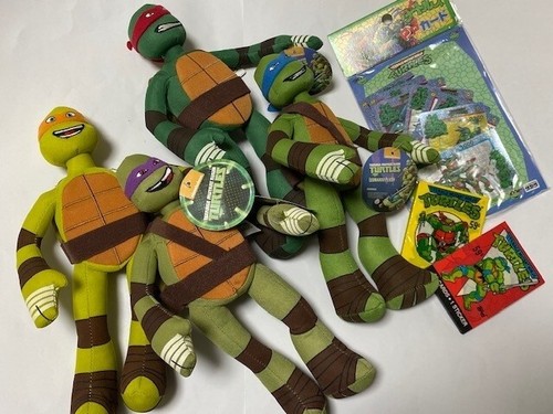 Teenage Mutant Ninja Turtles Card TMNT PP Game Carddass & Plush Doll Lot 1994