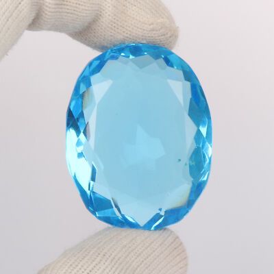 Topaz Stone Perfect Oval Shape Blue Loose Gemstones For