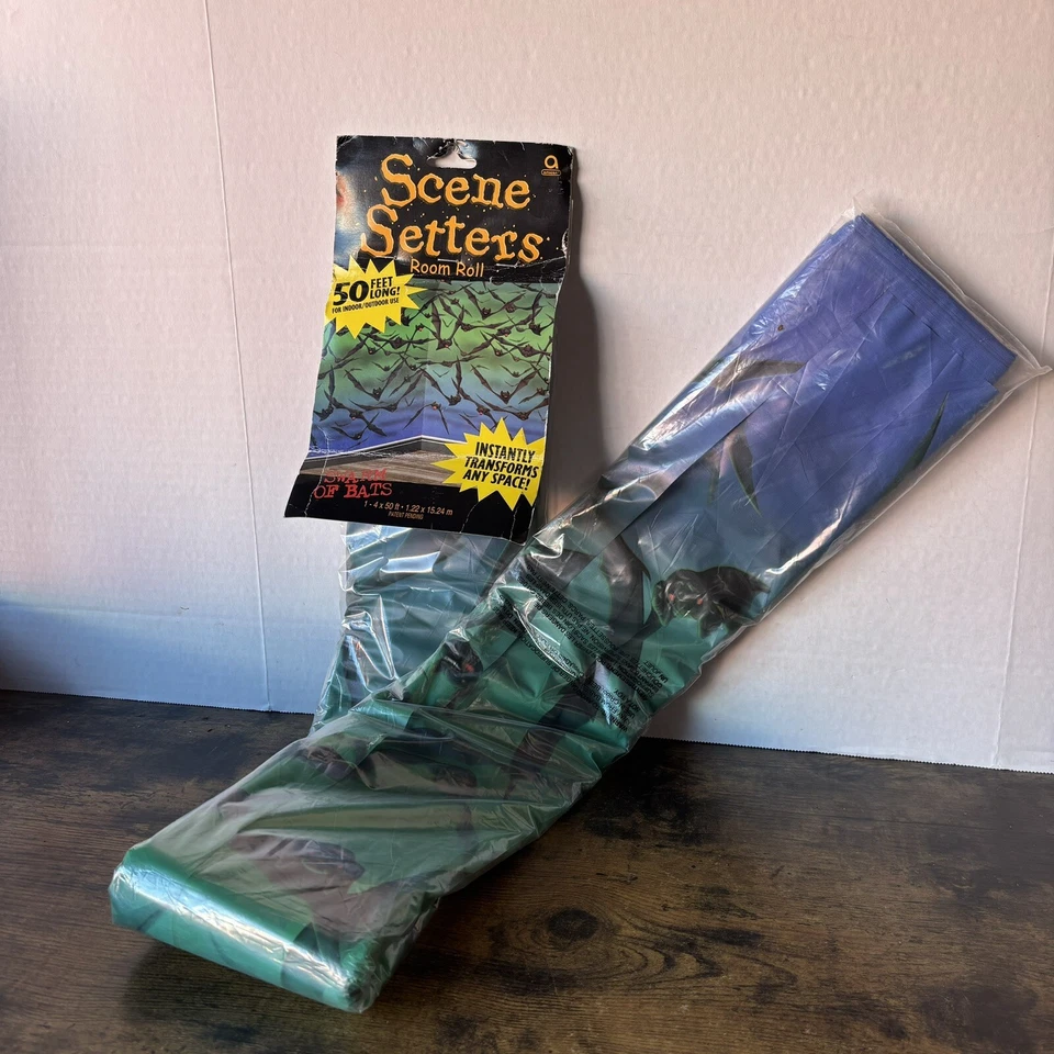 Swarm Of Bats Haunted Halloween Party Decoration Scene Setters Room Roll 50 ft - Image 4 of 4