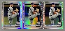 3- 2020 Bowman Draft Chrome Shane McClanahan Refractor #BD-135 Tampa Bay Rays