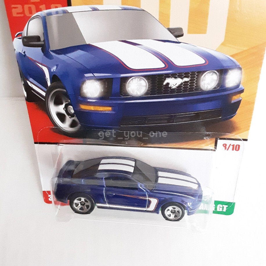 NEW Hot Wheels FORD MUSTANG GT Blue 00s 50th Anniversary Car #8/10