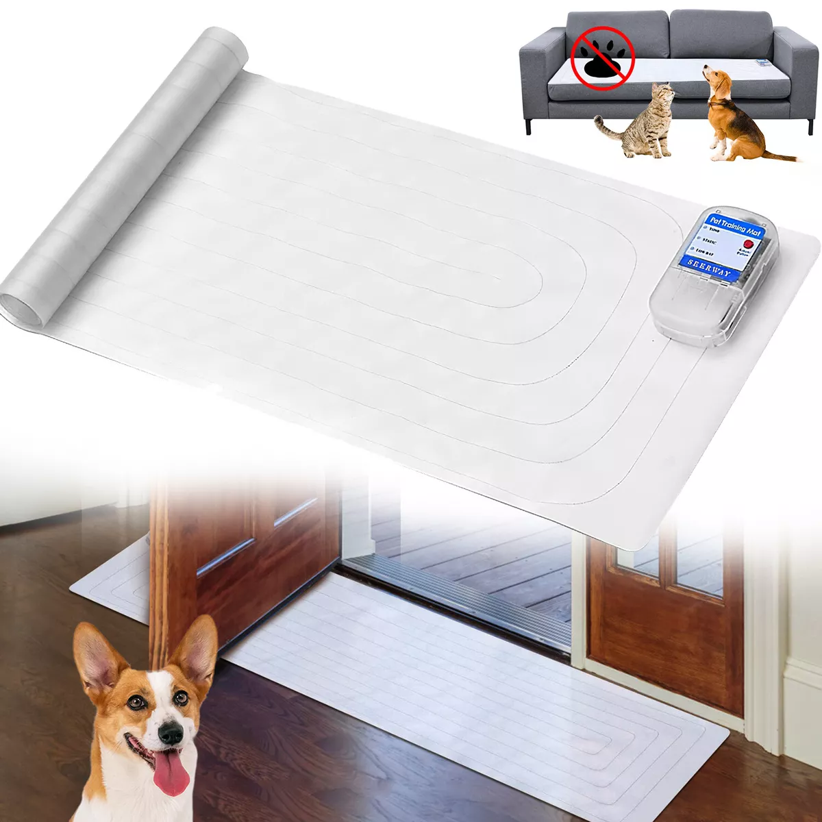 60x12 Pet Training Mat Dog Cat Electronic Repellent Scat Pad Keep Dog Off  Couch