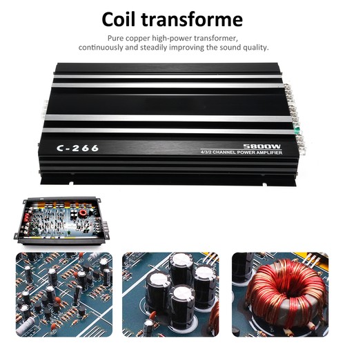 5800W Watt 4-Channel Car Truck Amplifier Stereo Audio Speaker Amp Device F4Q8 - Picture 6 of 12