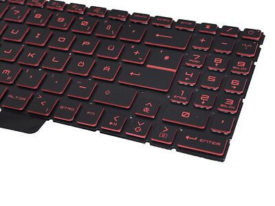 DE - Tastatur mit Rot Beleuchtung für MSI Katana GF76 11SC-081, GF76 11UE-058