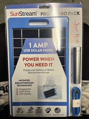 1amp Sun stream Pro Combo Pack USB SOLAR PANEL