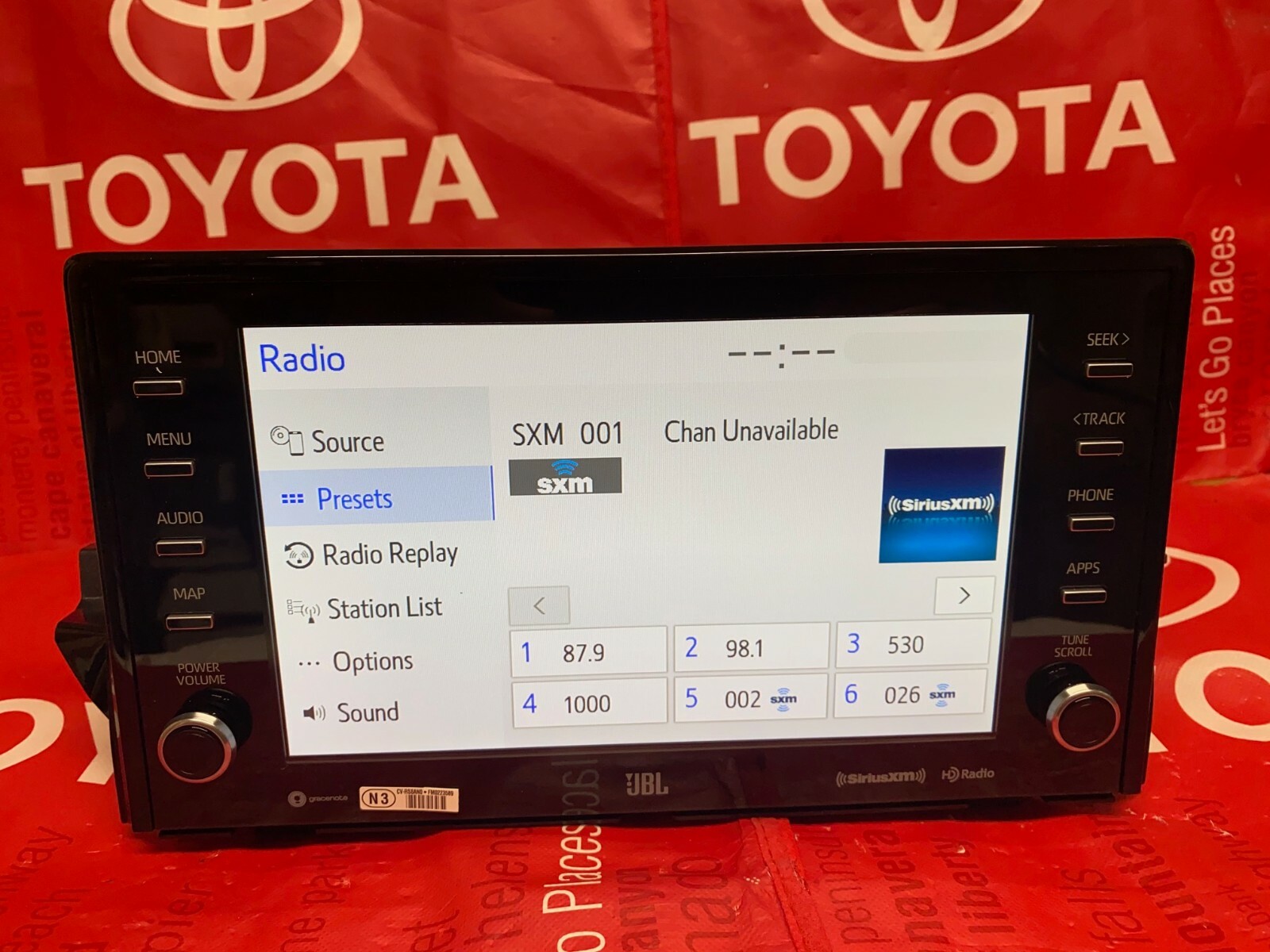 2021-2022 JBL Toyota Camry 9" Display GPS Navigation Radio Touch-screen ...