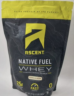 Ascent Protein Native Fuel Whey Protein Blend Vanilla Bean 29 Serv 2 lb