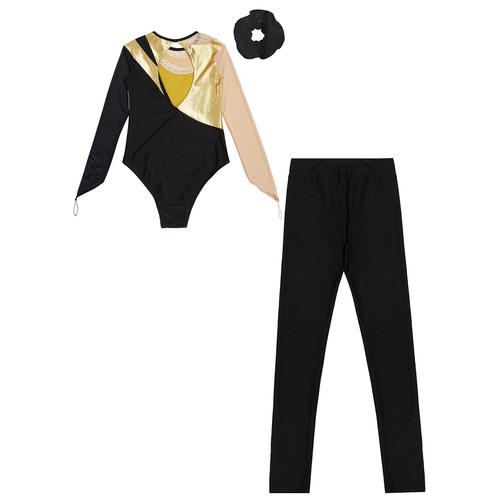 Children Girls Sets Patchwork Tracksuits Competition Outfits Long Sleeve 3Pcs - Picture 49 of 110
