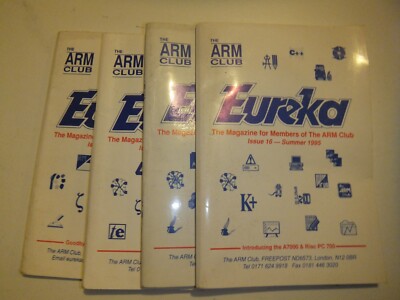 Eureka Ausgaben x4 (ARM Club Zeitschriften) - Retro Computing