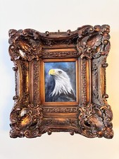 Original American Bald Eagle Oil Painting on Canvas signed by Carolyn Shireman