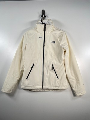 The North Face Womens Full Zip Windwall Outdoor Windbreaker Jacke Ivory Small