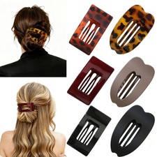 6 Pack Flat Hair Clips for Women,Large Claw Clips Strong Hold Hair Clips for ...
