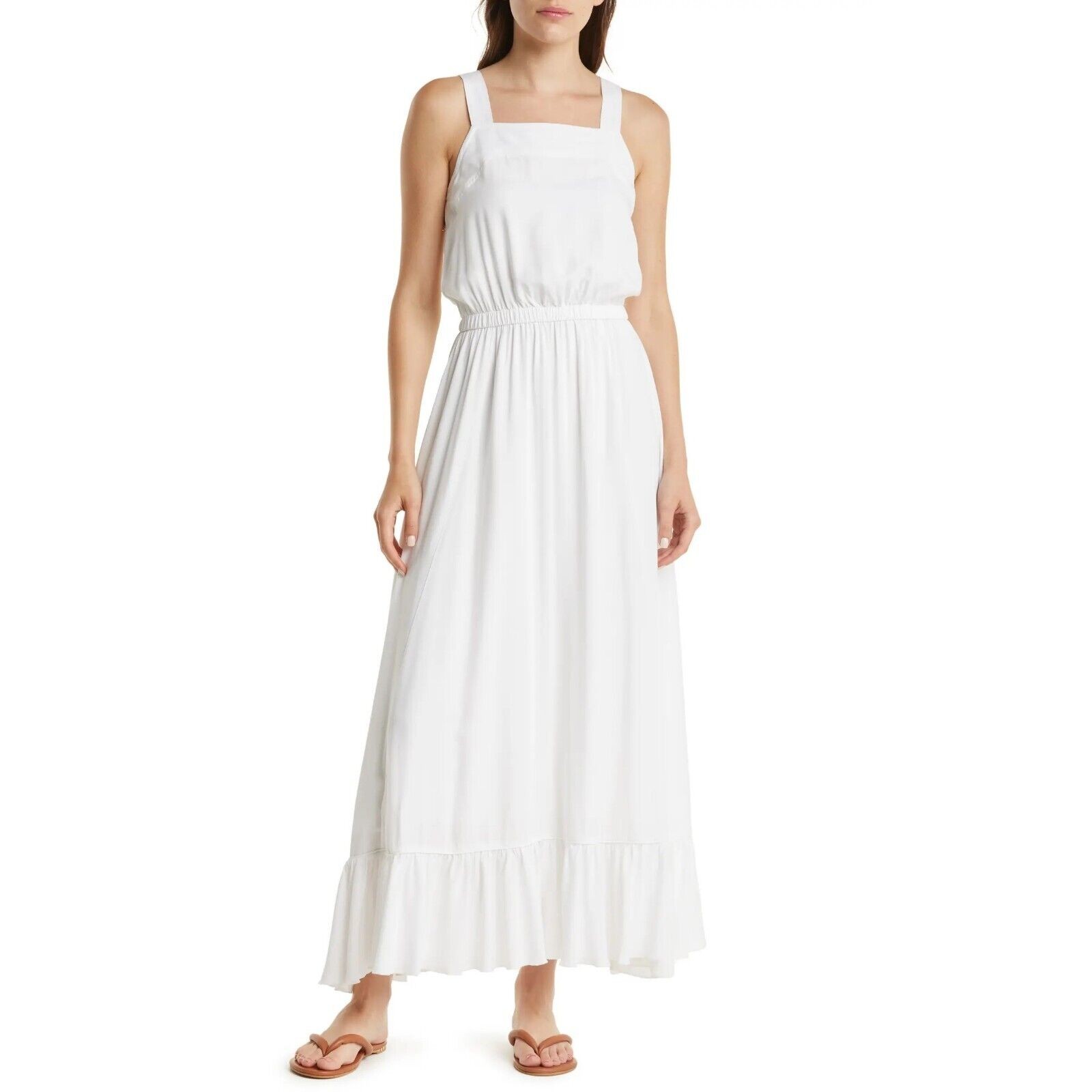 Splendid Jenna Maxi Dress Small White Resortwear Feminine Romantic NWT $198