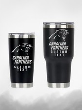 CAROLINA PANTHERS 20/30OZ ENGRAVED TUMBLERS CUSTOM FREE PERSONALIZATION