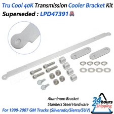 Tru Cool 40K Transmission Oil Cooler Mounting Bracket Kit For 99-07 GM TRUCK/SUV