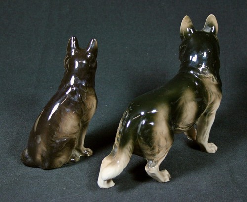 Set of 2 Vintage Shafford German Shepherd Dogs Japan - Picture 2 of 8
