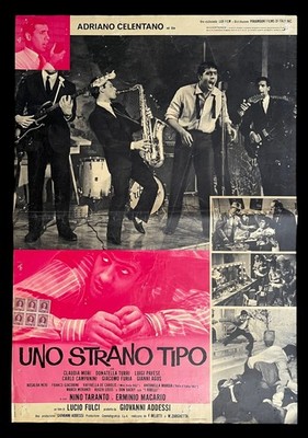 CINEMA fotobusta UNO STRANO TIPO Adriano Celentano Claudia Mori LUCIO FULCI