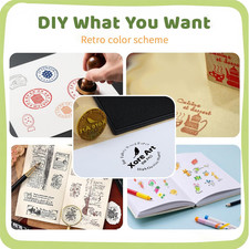 Large Finger Ink Pads for Kids Washable Craft Ink Stamp Pads Retro12 Color DIY