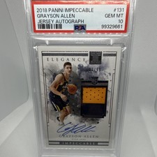 2018-19 Panini Impeccable Grayson Allen Jersey Auto #131 01/99 PSA 10 BOOKEND 🔥
