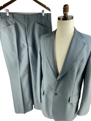 Circle S Mens Blazer Jacket Pants Suit Size 40 Western Vtg 70s 80s Ranch