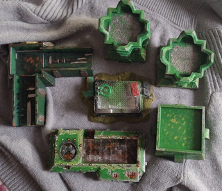 Tabletop Gelände Set Sci Fi Bunker Bastion Graben Bemalt (Warhammer 40k 28mm)