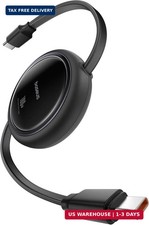 Baseus USB C to USB C Cable, 100W Retractable USB C 5A Fast Charging Cable, 4-St