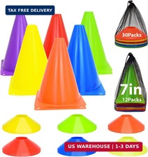 Soccer Cones Set, 84/42Pcs 7"/9" Cones Sports Disc Cones, Cones for Sports wit