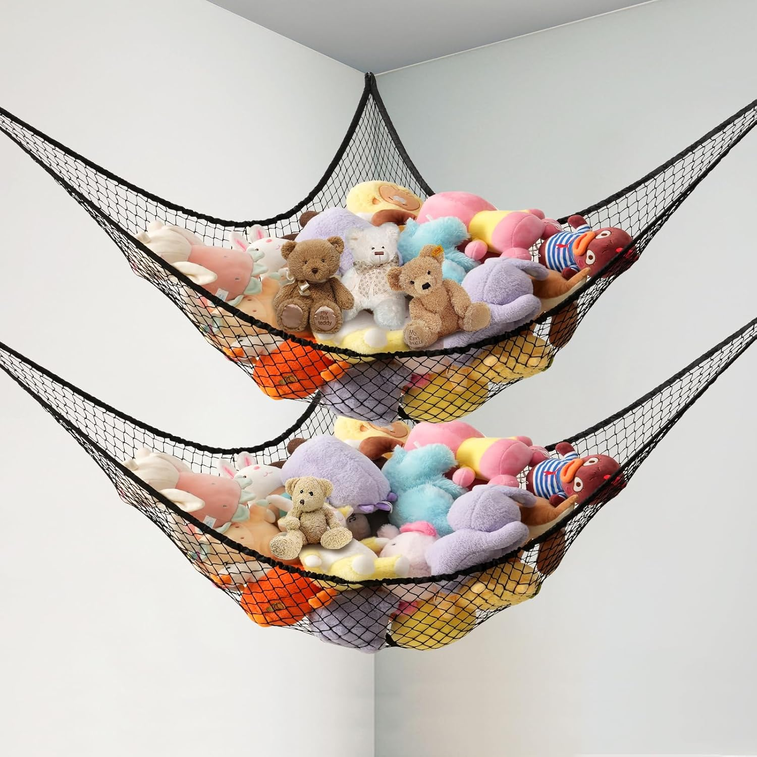 2 Pack Teddy Hammock Extra Large Toy Hammock for Stuffed Animals - Soft Cuddly T