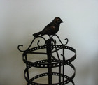 Rotating Metal Earring Holder Stand  Display Tree with Bird Top — photo 4