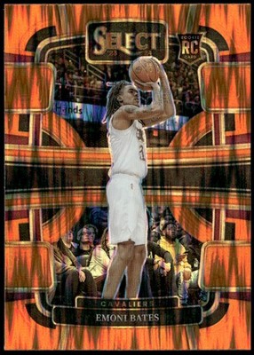 2023-24 Panini Select #67 Emoni Bates Orange Flash Prizms Rookie E1
