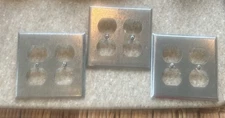 3 RACO Electrical Box Cover 2 Duplex Receptacle Lot New Galvanized