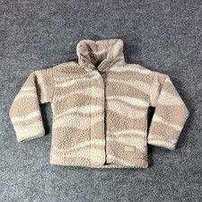 Abercrombie Kids Unisex 5/6 Sherpa Fleece Jacket Neutral Cozy Normcore Minimal