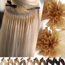 Pre-bonded Flat Nail U Tip Fusion Keratin 100 Real Remy Human Hair Extensions