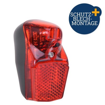 Fahrrad LED Batterie Rücklicht Modern Line Schutzblech Montage Filmer 40.019 